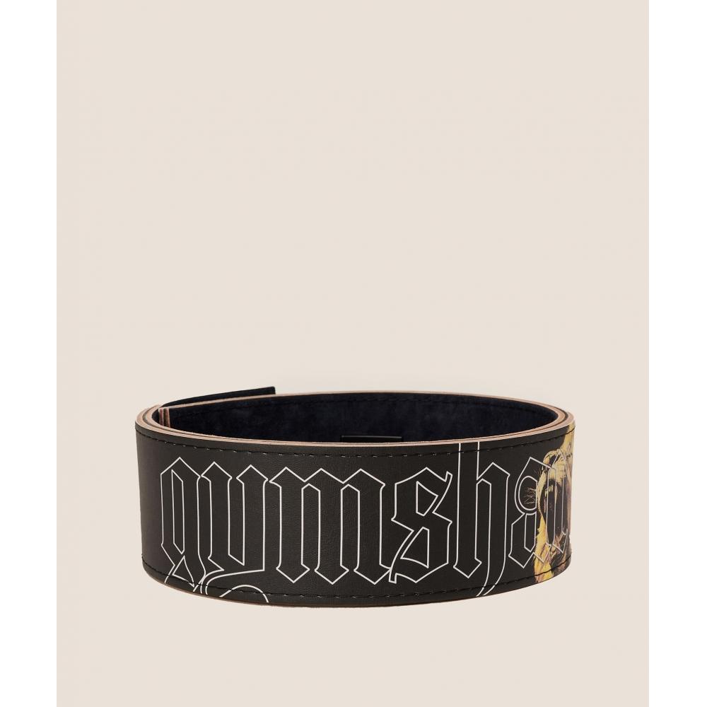 Gymshark Graphic Lever Lifting Belt Black I1c6k Bb2j