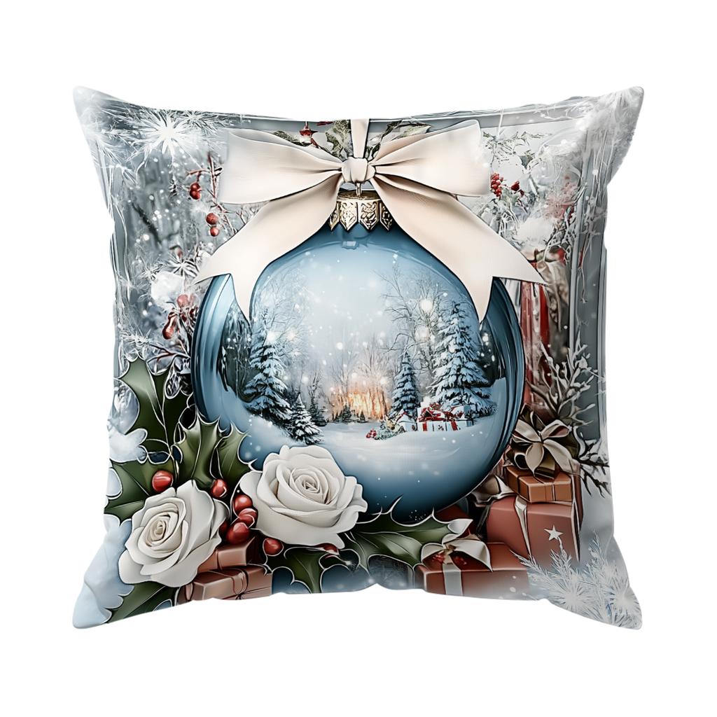 Vintage Christmas Decoration Pillowcase Bedroom Sofa Cushion Cover 100% Polyester Living Room Cushion Pillowcase Home Decor