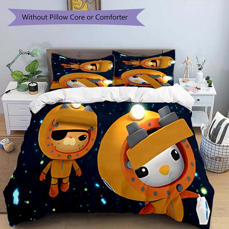 3pcs The Octonauts1 pattern bedding set duvet cover set includes duvet cover &pillowcases, perfect all season bedroom decoration & gift