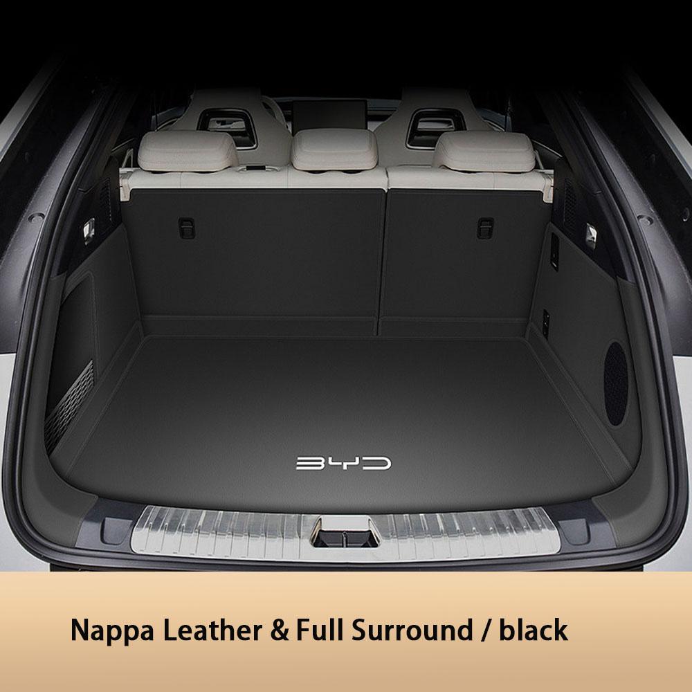 Car Boot Mat Rear Trunk Liner For BYD Sealion 7 Sea Lion 07 2024 2025 Nappa Leather Floor Carpet Tray Protector Accessories Mats