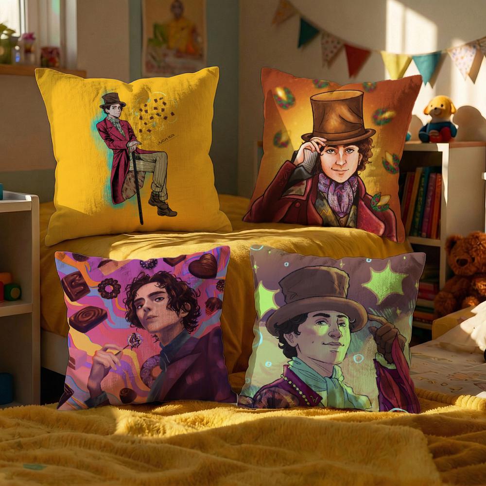 Movie Wonka Cushion Cover Decorative Cushions Covers Cover Sofa x Pillow Piece x x Pillowcase