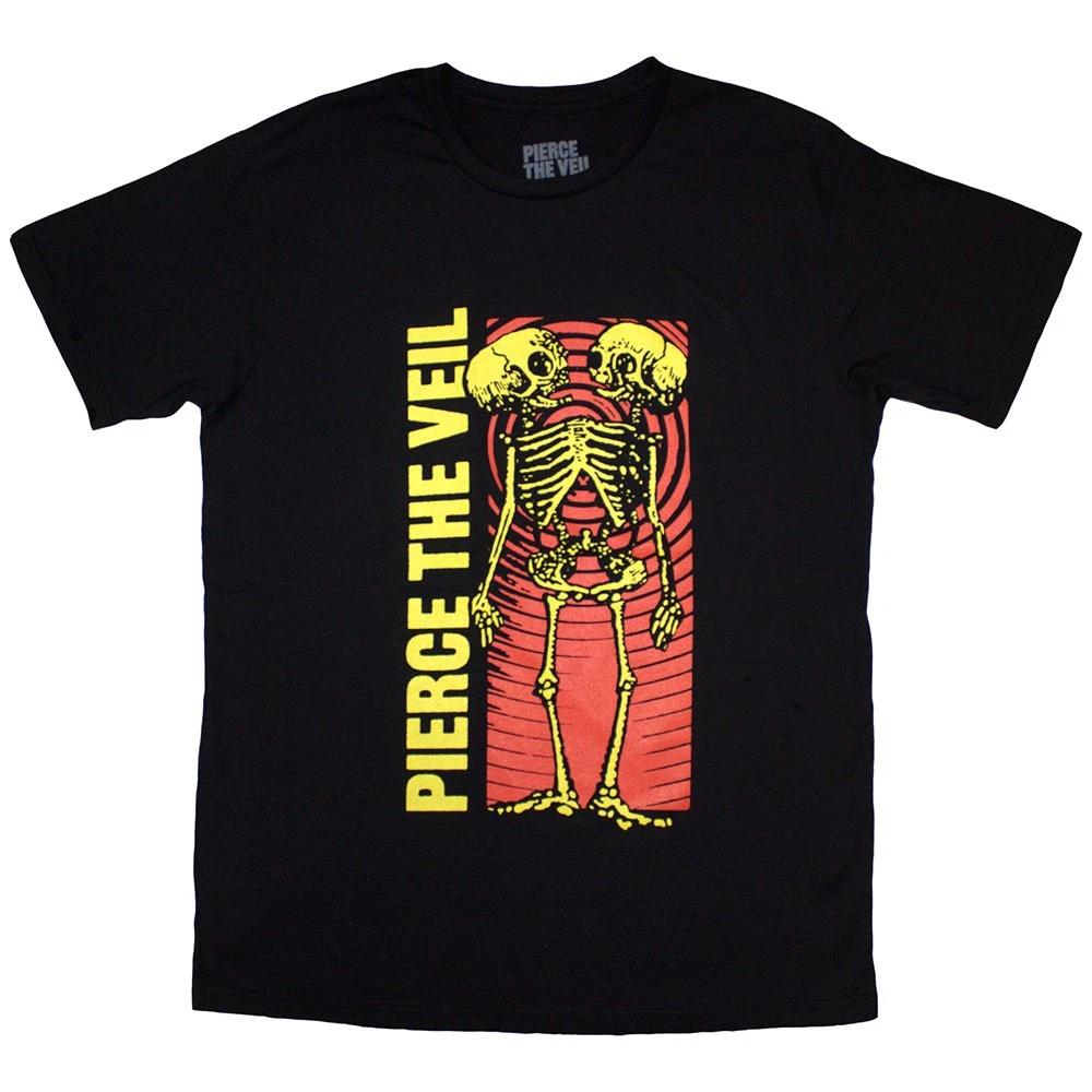 Pierce The Veil Wavy Skeleton T-Shirt Black New M