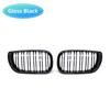 1Pair Car Front Kidney Grills Gloss Black Double Slat Hood Grill for BMW 3 Series E46 2002-2005 Racing Grille Car Replacement