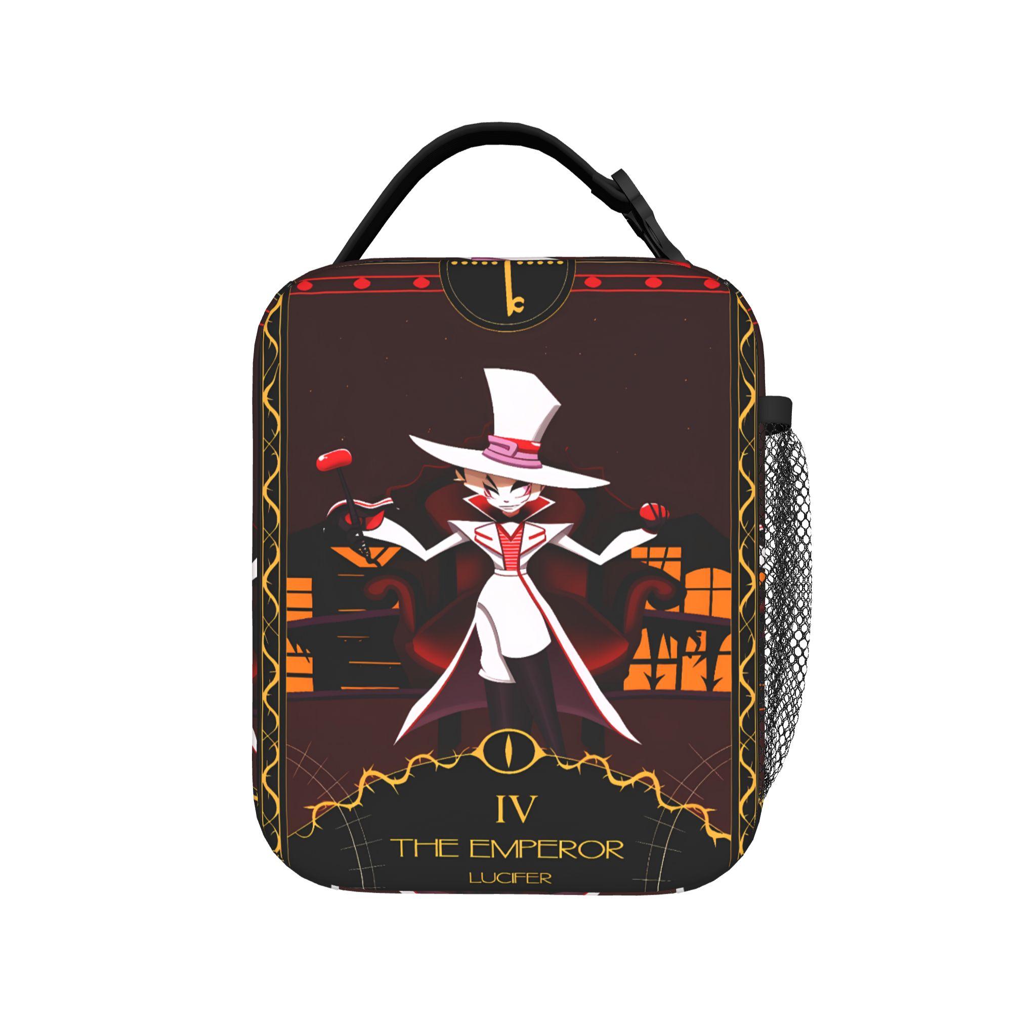 Hazbin Hotels Lunch Bag For Child Print Lunch Box Funny Picnic Cooler Bag Portable Waterproof Tote Food Bags One Size