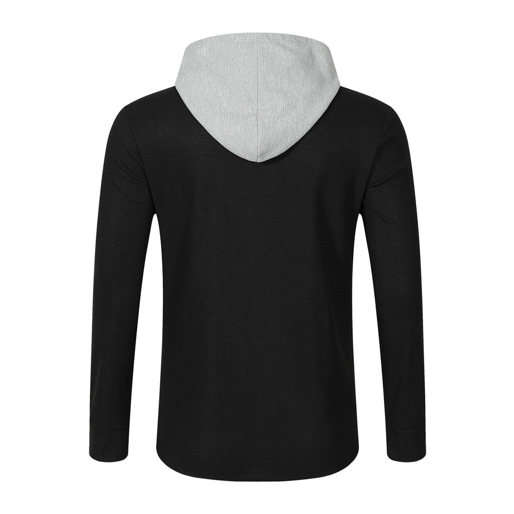 Men's  Waverg  Single-Row Buckle  Hooded Hood  Leisure  Cardigan  Coat