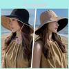 Fisherman Hat For Women Summer Sunshade Uv Protection Wide Brim Casual Fashion Accessory