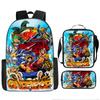 Animation ONE PIECE schoolbag three-piece play peripheral backpack large capacity middle school student outdoor campus computer bag