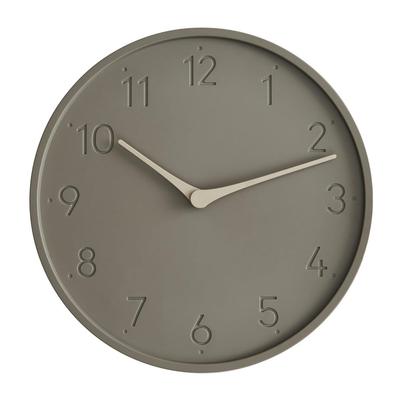 Væg Diameter Væg Batteri Skandinavisk Grå Smart-i Ur, Støjsvag, Analog, 28cm, Stilfuldt, Tyndt, Letvægts, Ur, Nina, Betjent, Stil, Enkelt,