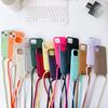 Crossboby Lanyard Rope Phone Case for IPhone 16E 16 15 14 Plus 13 12 11 Pro Max Silicone Card Package Fall Prevention Cover