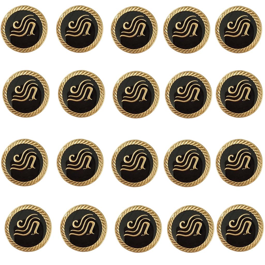 Airport Uniform Buttons Rustproof Metal Buttons Fasteners Airline Crew Buttons for Airline and Ground Crew