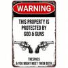 PUNCH No Trespassing Sign Vintage Tin Wall Art - Rustic Metal Poster for Man Cave Bar Garage Home Decor