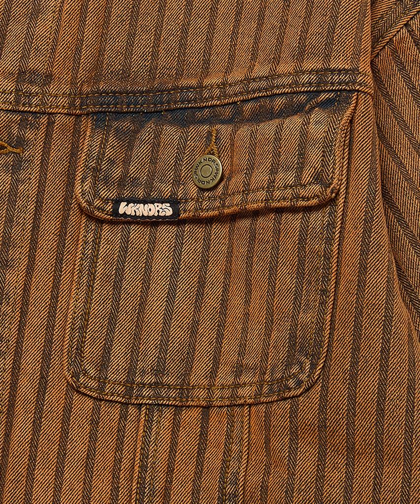 Wkndrs Stripe Trucker Jk (Orange)