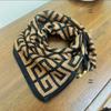 Chic Autumn/Winter Silk Scarf with Magnetic Golden Ball Clasp – Korean Style Neck Warmer