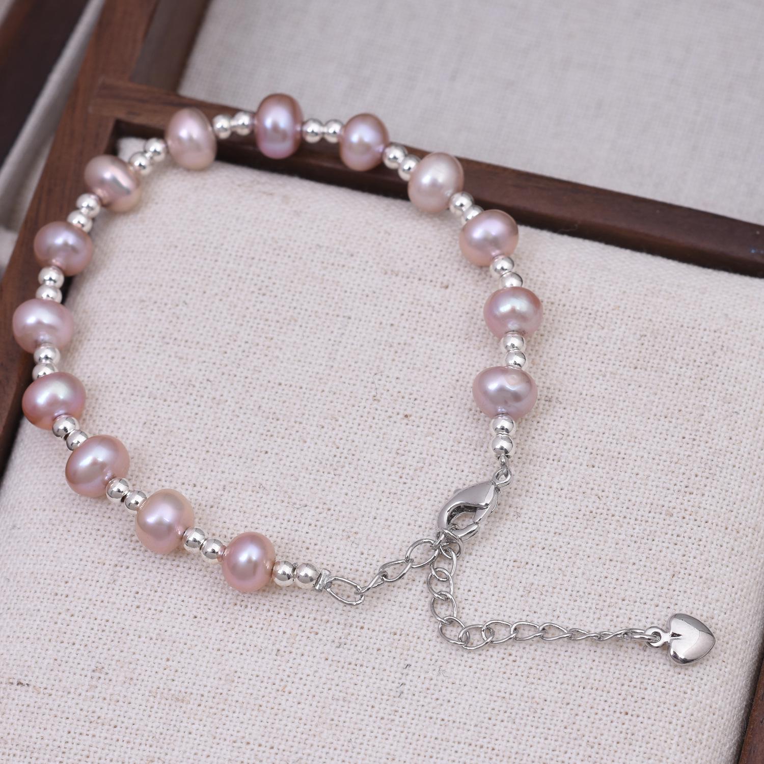 

French Retro Pink Freshwater Pearl Bracelet - Exquisite, Versatile, and Luxurious Style for Besties