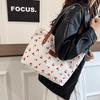 Shoulder bag large capacity daily commute tote bag trendy ins versatile printed shoulder women's bag large capacity