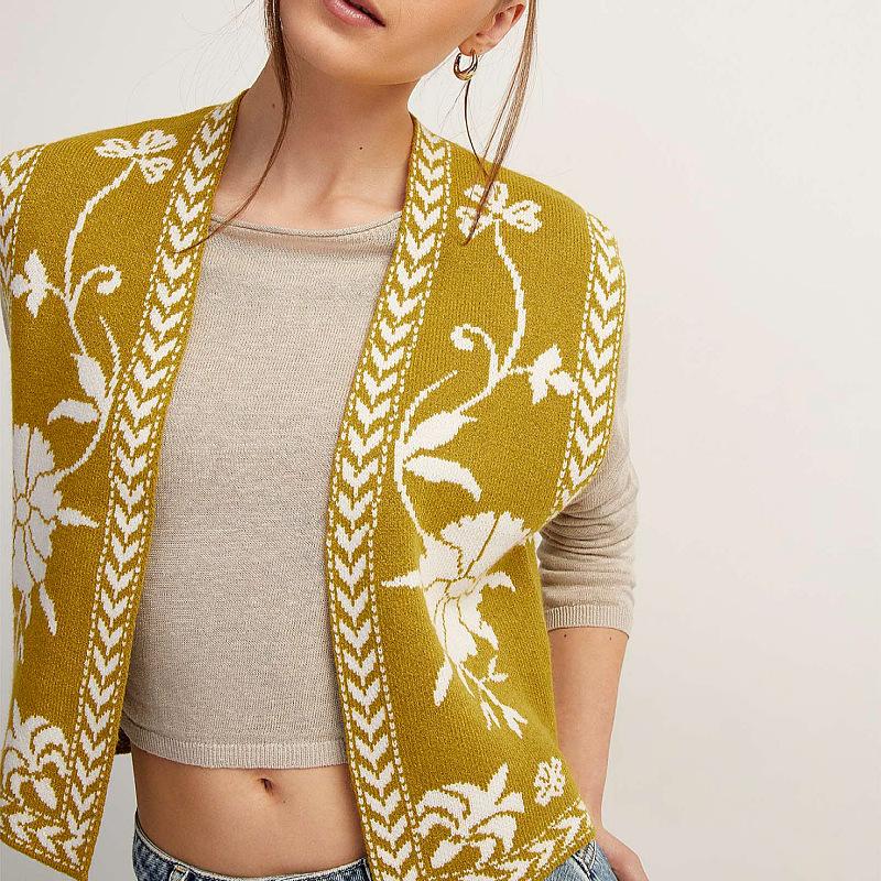 

IHUASU Женский летний дизайнерский топ-безрукавка Sexy Spice Knit Vest L золотой