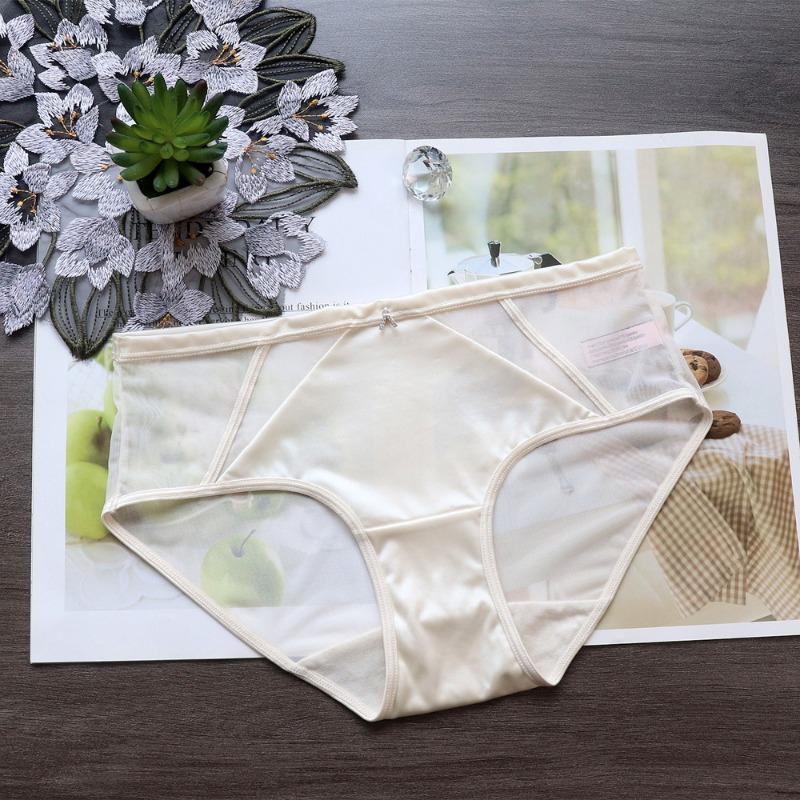 Underwear Mesh Women Low Waist Briefs Breathable Comfortable Panties Female