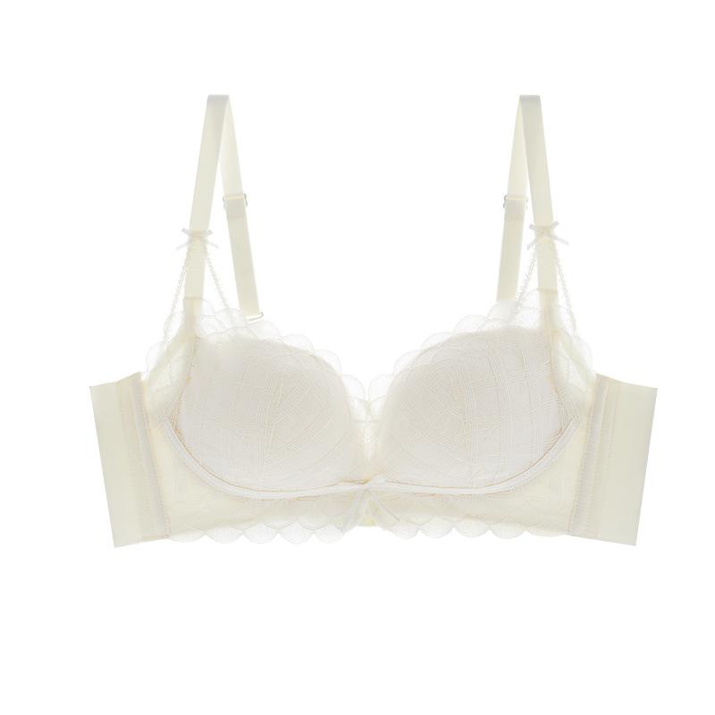 Tangge Mulberry Silk Lace Bra: Light, Cloud-Like Comfort, Sexy Lace, No Steel Ring, Padded Bottom for Support.