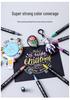 48-Color Blue Fruit Metallic Acrylic Marker Pen Set for Student Art and Drawing