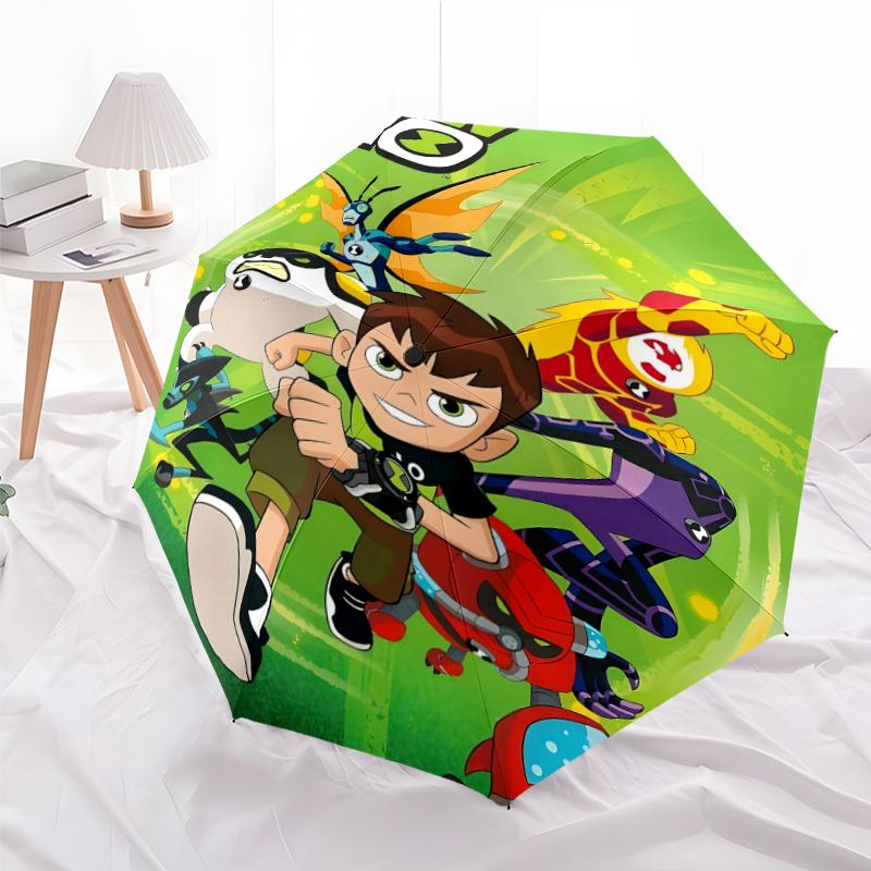1pc Ben10 Umbrella, Sun Protection, And UV Shielding. It Has Eight Sturdy Ribs for Outdoor Use And Perfect Gift