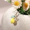 Cute Lemon Dangle Earrings for Women, Resin Yellow Lemon Hoop Earrings Minimal Fashion Fruits Dangling Earring for Women Sweet Earring