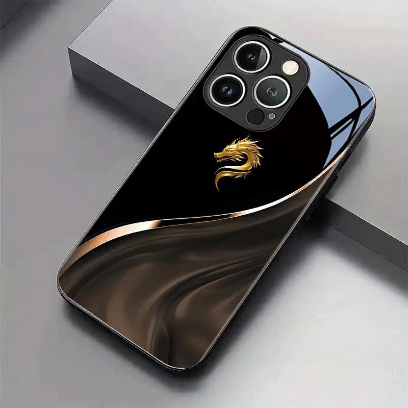 Exquisite Luxus High-End Handyhülle Glas TPU Handyhülle für iPhone 17 16 15 14 13 12 11pm Pro Plus Sturzfest