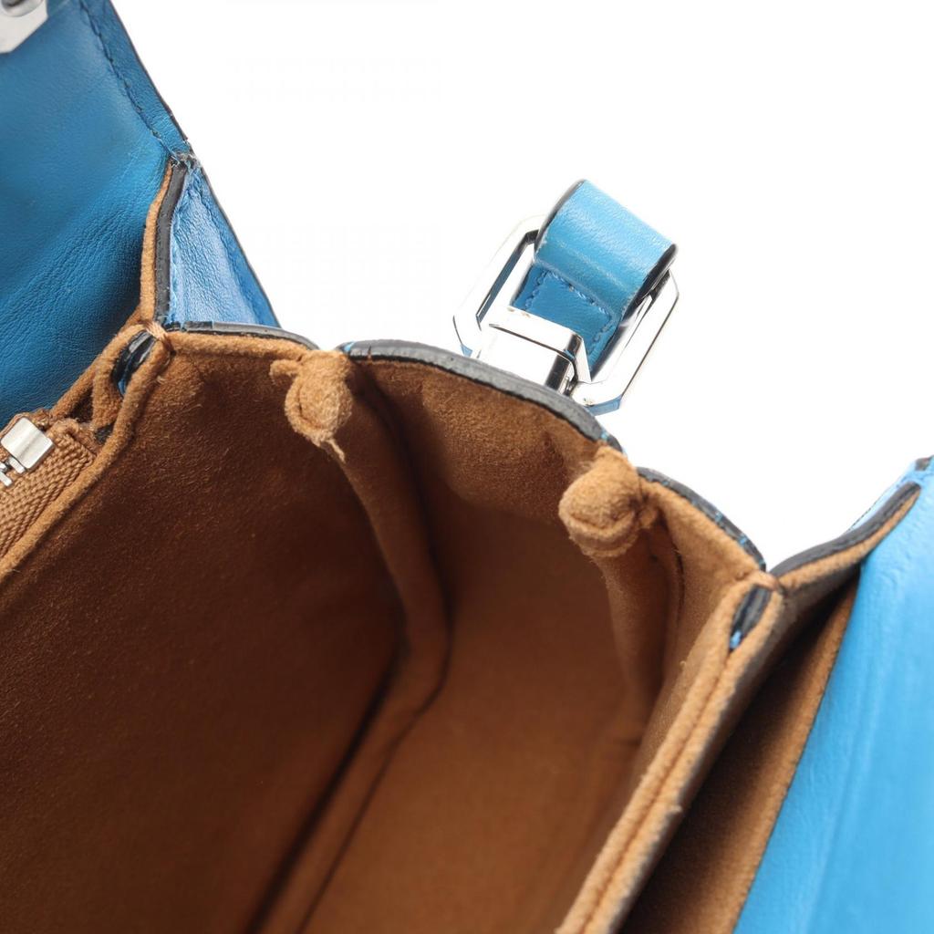 Used MCM Shoulder Bag leather Blue Used Women