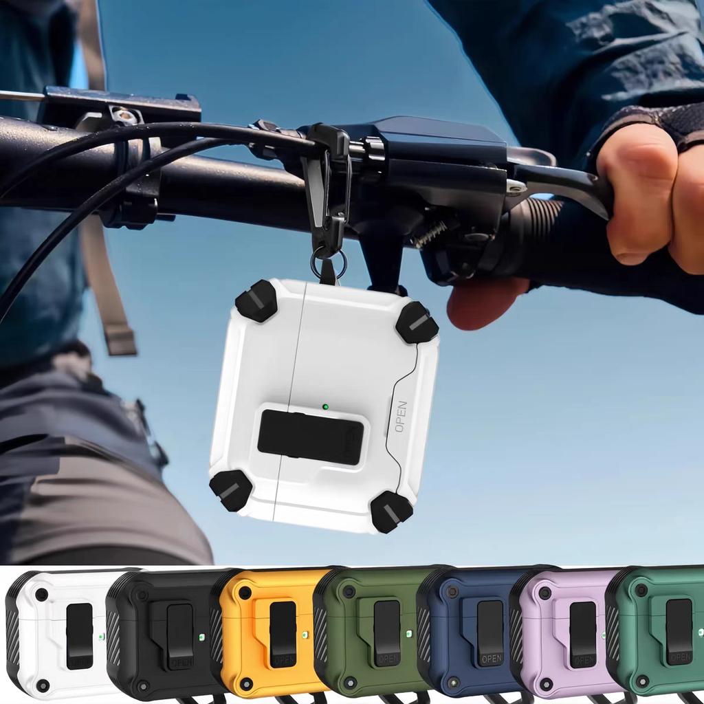 for AirPods 4 Magnetic Automatic Switch Safety lock Protective Shockproof Shell with Cleaning Kit for Airpods 4 Generation Case