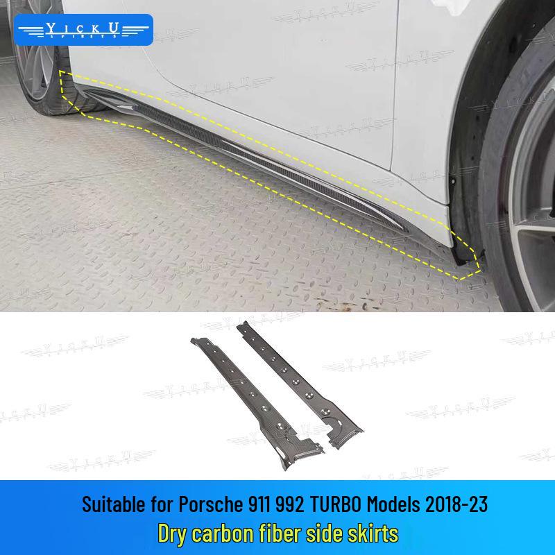SD Style Dry Carbon Fiber Aerodynamic Kit for Porsche 911 992 Turbo: Front Lip, Rear Lip, Side Skirts, Rear Spoiler