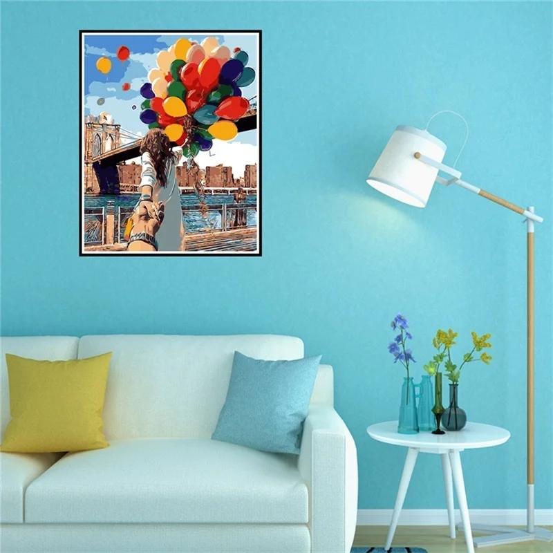 40*50cm Bezrámový obraz Malování podle čísel Domácí dekorace DIY Digitální plátno Olejomalba Domácí dekorace