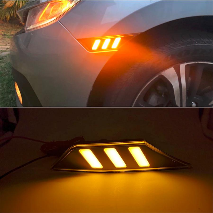 LED Side Marker Lights Turn Signal Lamp Daytime Running Light DRL For HONDA CIVI