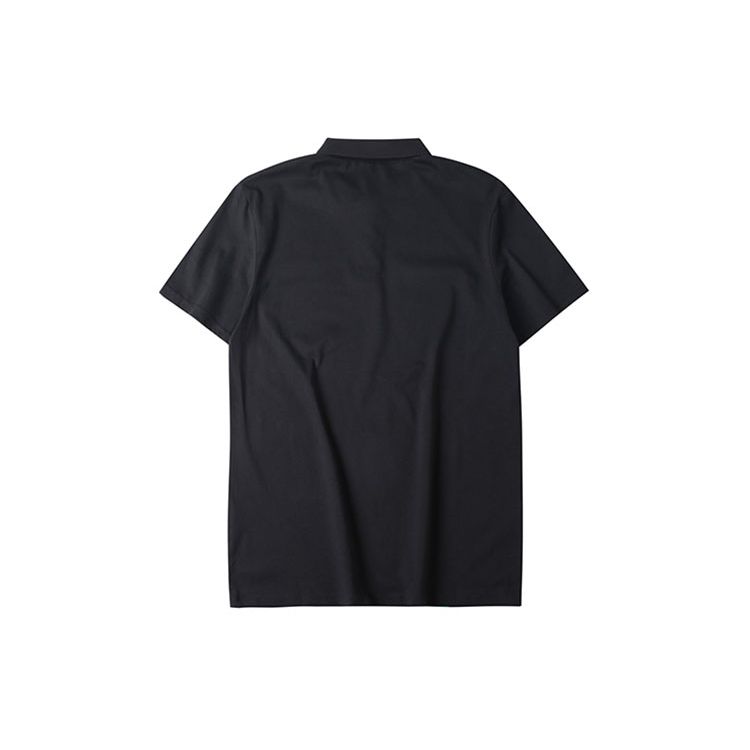 Li Ning Badminton Series Sports Casual Short Sleeve Solid Color Polo Shirt Summer Men Polo Shirts Black APLR129-1