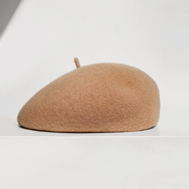 

Новый осенне-зимний берет, женская шерстяная шляпа художника, красный ретро, большой обхват головы Adjustable хаки