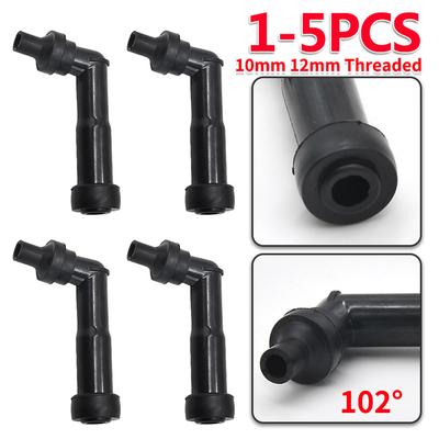 1-5PCS Motorcycle Cap for 10mm 12mm Threaded Motorcycle Ignition Spark Plug Cap 102 Degree Resistor Cover Rubber Car Accessies