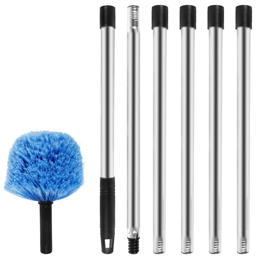 Cobweb Duster Extendable Fan Cleaner Duster with Extension Pole Multi-purpose Spider Web Brush Cleaning Kit Long Handle Spider
