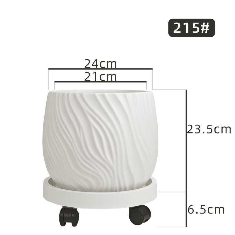 Large Caliber Resin Flower Pot for Monstera Deliciosa - Durable, Thickened Design with a Luxurious Touch