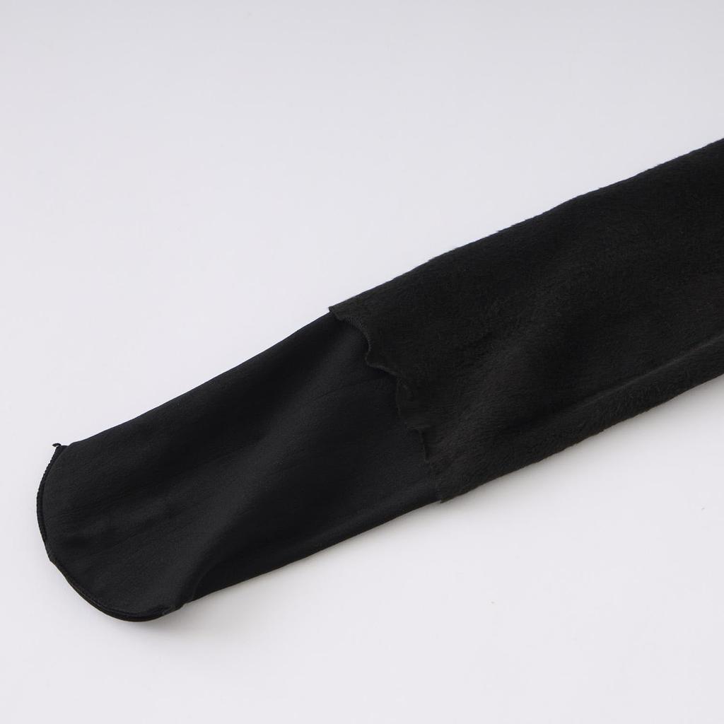 Marie Claire Women's Sheer Faux Tights with Fleece Lining, 1200 Denier Equivalent, Black, Sizes M-L, 732907