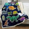 NEW 3d Print Blanket Colorful Cute Dinosaur Throw Blanket for Teens Adults Kids Fuzzy Warm Cozy Throws All Seasons for Kid Cover