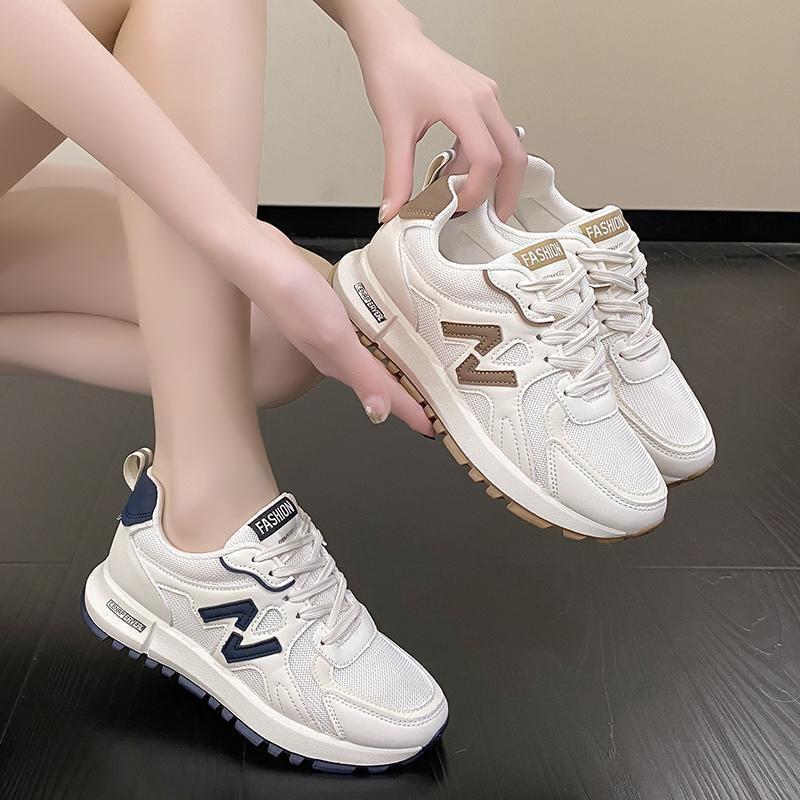 Sneakers Women's Spring 2025 New Fashion Trendy with Waffles Ins Trendy Casual Platform Dad Shoes