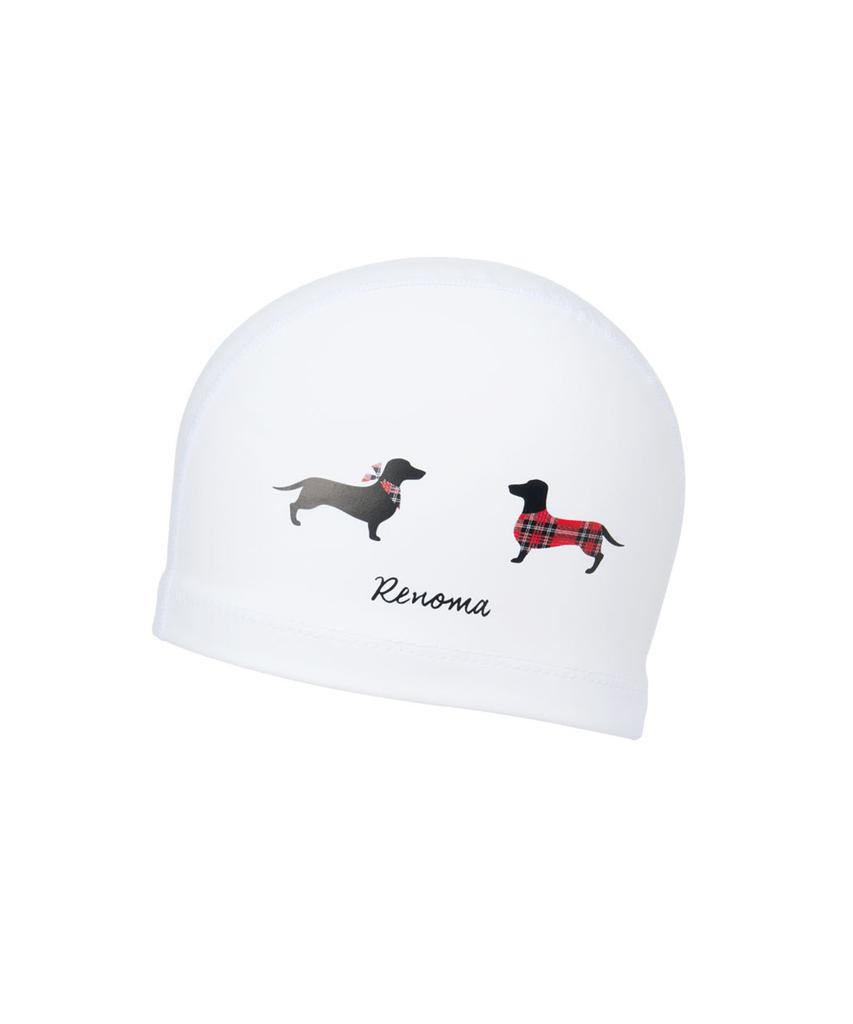 Lenomasuyeongbog Supplies Adult Checked Dog Pu Swim Cap White Ro-Rc2E014-Wh