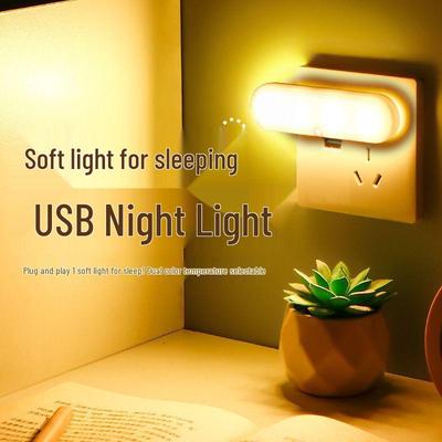 2balení USB LED nočních světel - Jemná záře, šetrné k očím, energeticky úsporná nástěnná světla