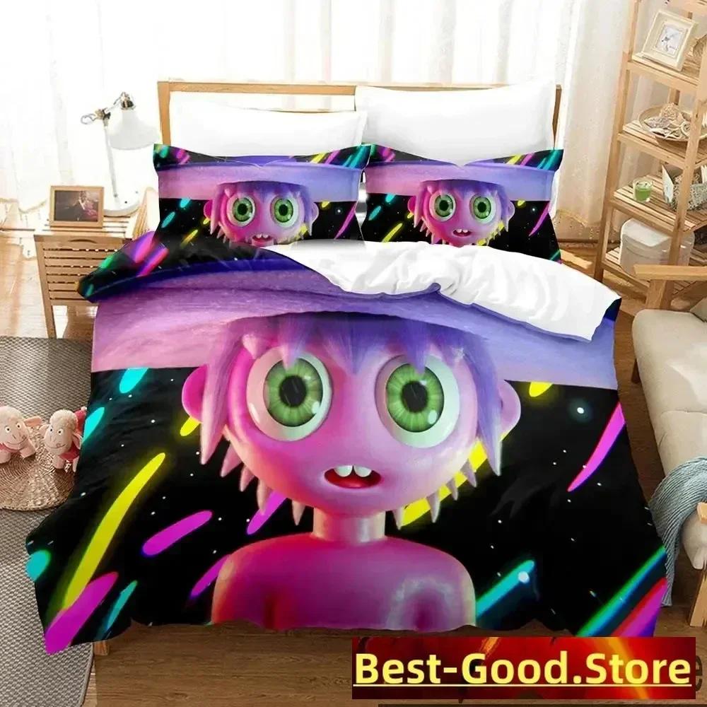3D The Midnight Gospel Parallel Bars Bedding Set Printed With Pillowcase Bed Duvet Cover Soft Queen King Size Bedclothes Home