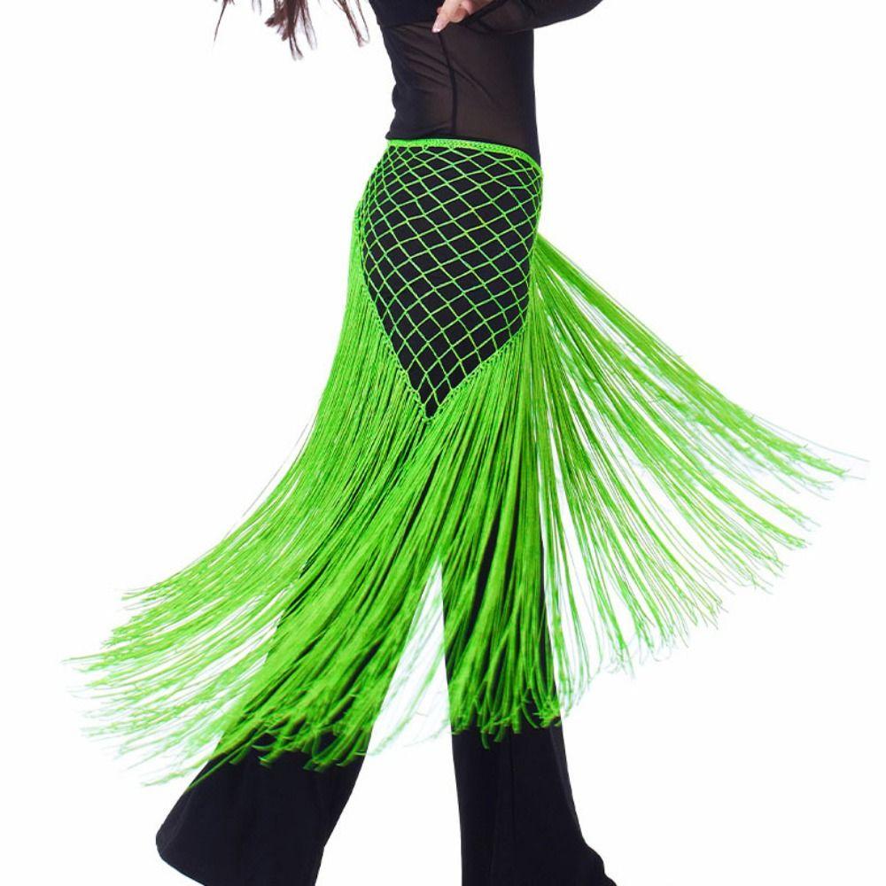 Hollow Dancing Waist Belt Long Tassel Belly Dance Waistband Sequin Waist Chain Dancer Accessories