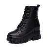 Inside Increase 9cm Women's Shoes Four Seasons Wedge Platform Sneakers Female Casual All-match Thick Sole Women's Ankle Boots