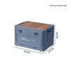 Side Door Wheels Folding Box Camping Outdoor Wooden Lid Storage Trunk for Clothes Books Stall Box Organizer