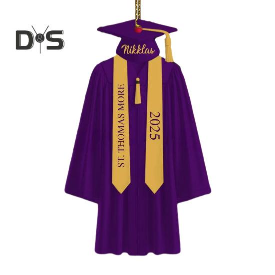 

2D персонализированные украшения на выпускной класс 2025 года, подвесное украшение на выпускной с именем на год, акриловый сувенир на память о выпуске средней школы, колледжа, подарок E