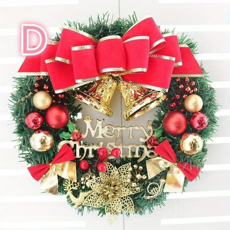 

Рождественские украшения 30 см Рождественский венок Искусственный венок Дверь висит на окне Реквизит Фон Рождественская елка Аксессуары D