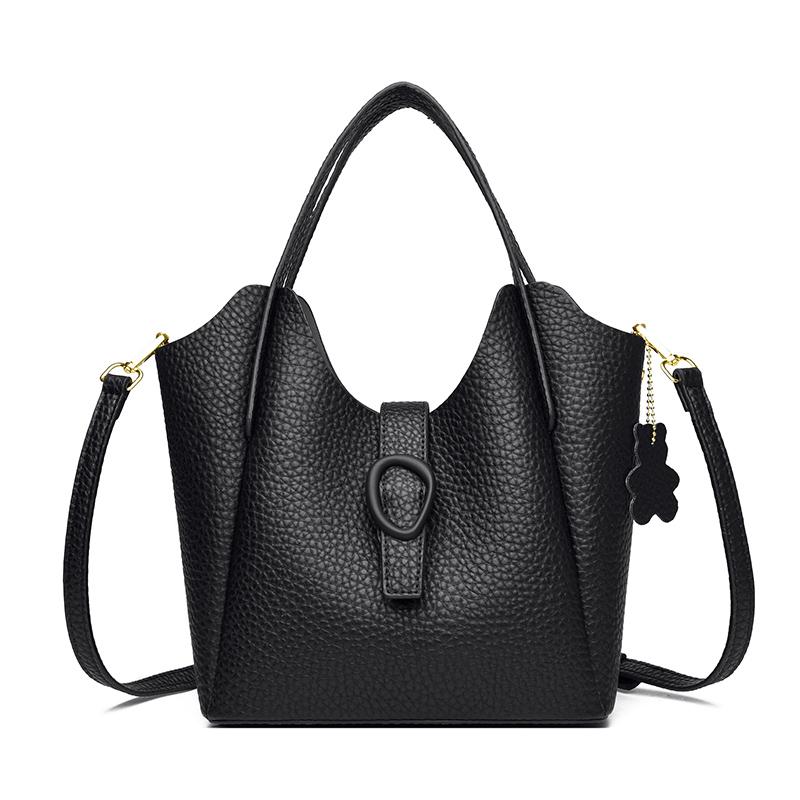 

New Vintage Luxury Handbags for Women s Fashi High Quality PU Leather Small Shoulder Bag Femme Brand Designer Casual Tote Bag чёрный