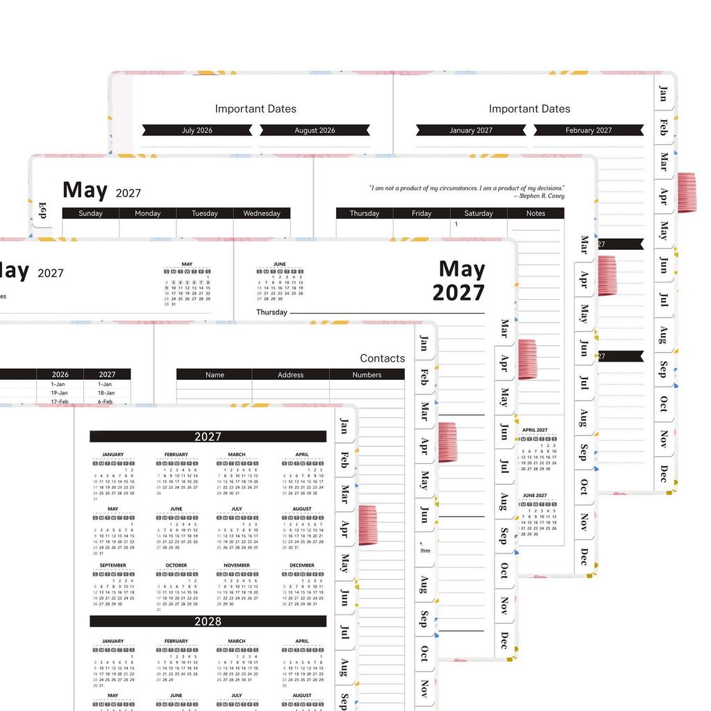 2027 English Weekly Planner A5 Schedule Book - Efficient Planning Notebook with Custom Logo