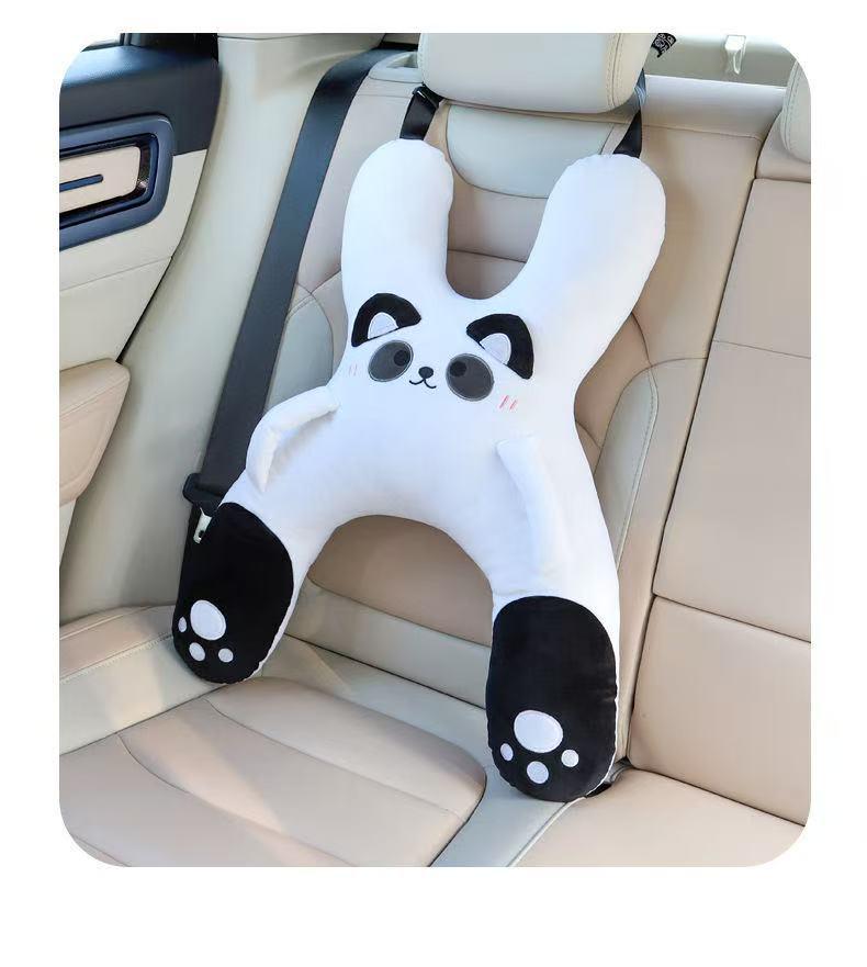 Children's Car Seat Headrest: Cute Cartoon Anti-Neck Support Pillow for Sleeping